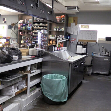 Store kitchen for cooking food.